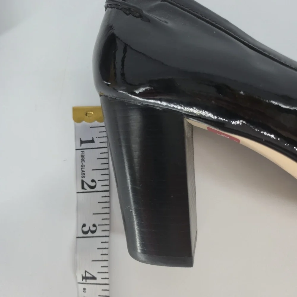 Michael Kors Bayville Black Patent Leather Heeled Penny Loafer Shoes Womens 9.5M - Picture 9 of 10